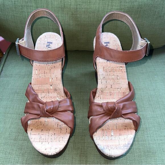 KORKS NEW Women's Dawson Wedge Sandals with Cork Footbed Brown Size 10 - Picture 10 of 11